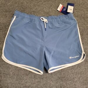 Champion Shorts Mens Large Blue Jazz Wrinkle Resistant Swim‎ Trunks Mesh Liner